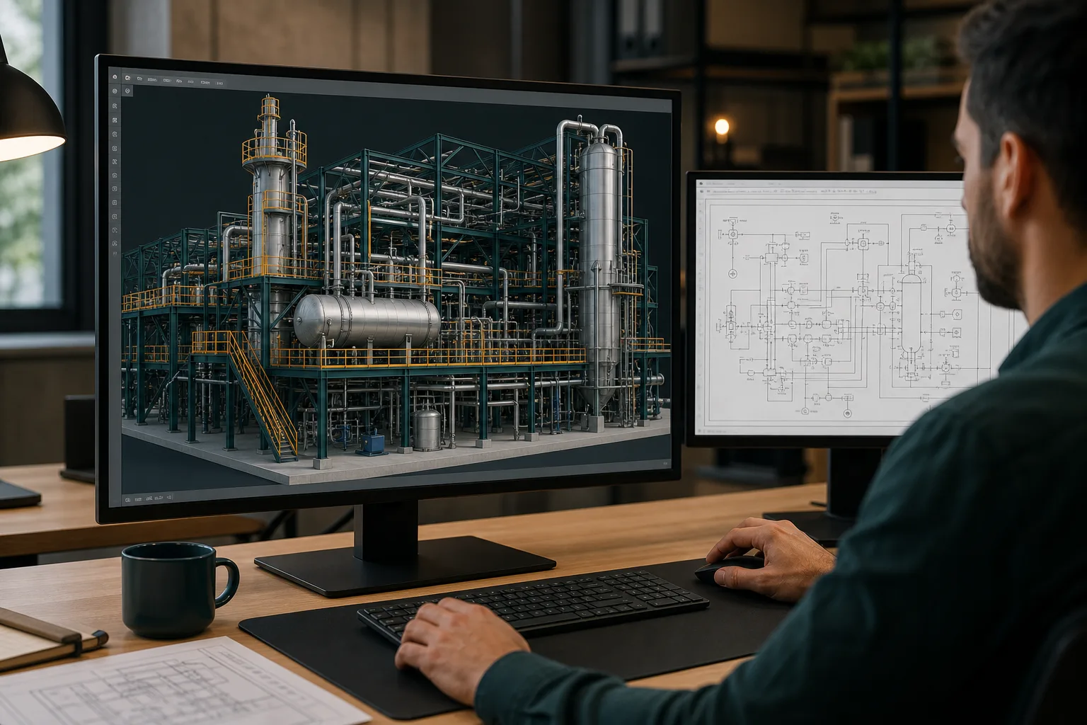 Model plant design dan P&ID pada workstation engineering
